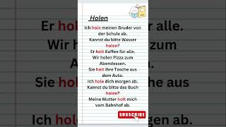 Deutsch lernen mit ,, holen "im Alltag | A1-B1