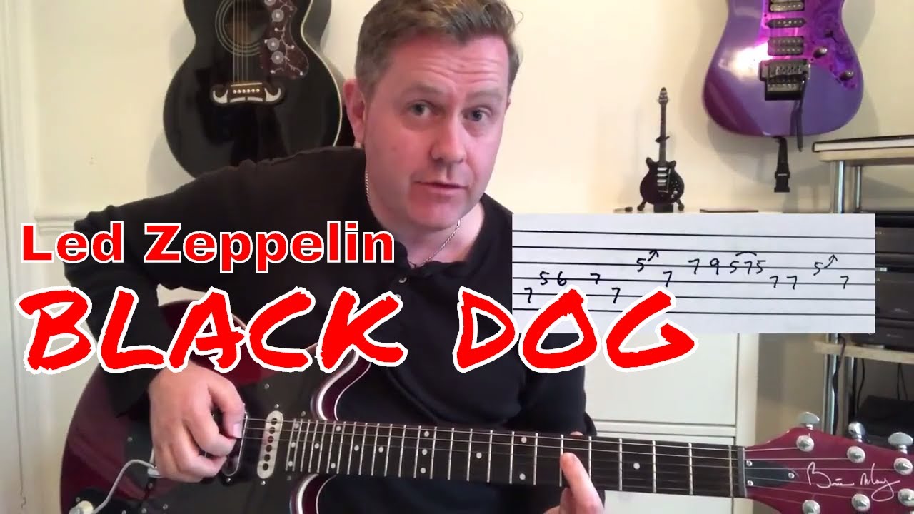 Easy Guitar Lesson Black Dog Led Zeppelin YouTube