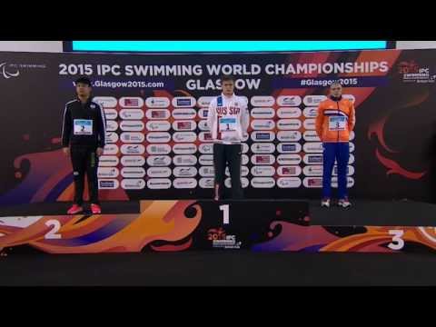 Men's 100m Backstroke S14 | Victory Ceremony | 2015 IPC Swimming World Championships Glasgow