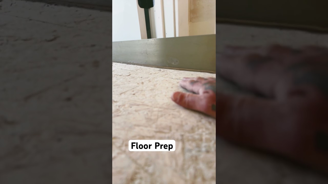 Marking the highs and lowes before flooring goes in. 