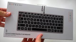 Satechi Slim W1 USB-C BACKLIT Wired Keyboard - Space Grey - US