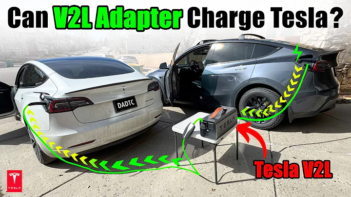 Testing First Tesla V2L (Vehicle to Load) Adapter If it could Charge another Tesla! #tesla
