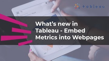 What’s new in Tableau - Embed Metrics into Webpages | Version 2021.4