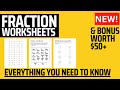 Create fraction worksheets for kdp with the fraction worksheet generator