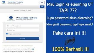 Cara reset password akun elearning UT || Bagi Mahasiswa-Mahasiswi Universitas Terbuka || @LIBMAN