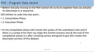 SAS CLASS 3: Introduction of PDV , Where,if,Keep and Drop statement