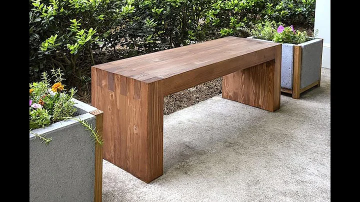 The $35 DIY Outdoor Backyard Wood Bench Inspired By Williams Sonoma (So Easy!) DIY No Nails/Screws!