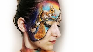 #1 Short video tutorial -Valentine's day Face and body painting