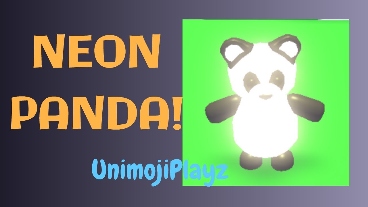 Making A Neon Panda Roblox Adopt Me Youtube - roblox neon panda