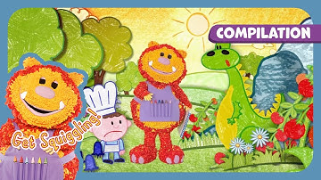 Fun Art Crafts for Foodies! | Get Squiggling! FULL EPISODE Compilation | 60+ MINUTES