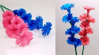 How to Make Beautiful Paper Stick Flower | DIY Hand Craft Ideas for Room | Jarine's Crafty Creation