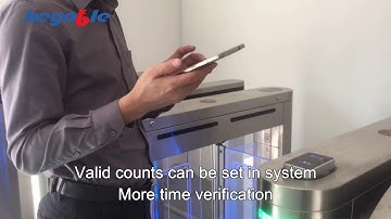 QR CODE swing barrier gate turnstile
