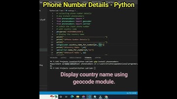 Displaying Phone Numbers in Python | Phonenumbers Module in Python #shorts