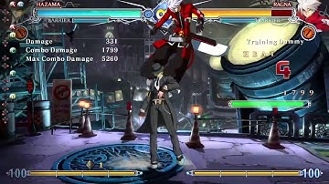 BBCF - Hazama combos mid-screen