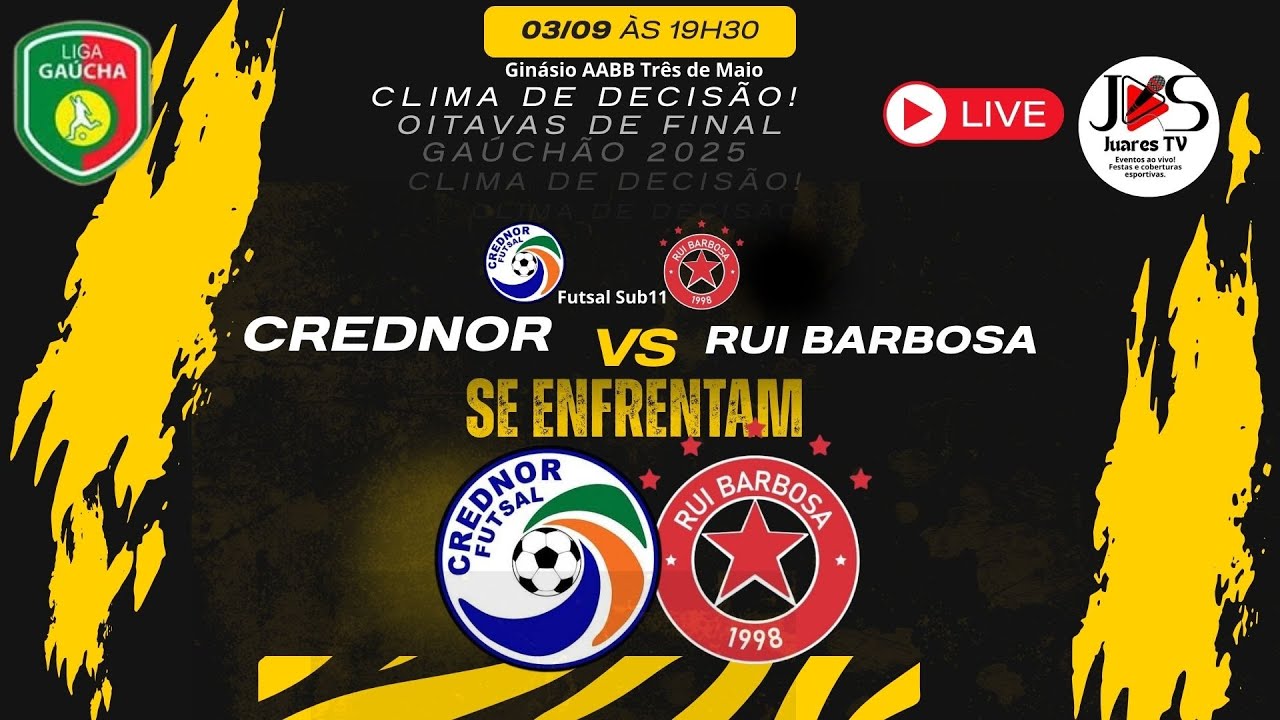 Alô torcedor ! A emoção vai rolar solta no GAUCHÃO DE FUTSAL SICREDI SUB-11 – 2025!