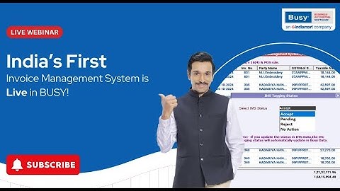 First & Best! 🚀 BUSY Launches Invoice Management System | Real-Time GST Reconciliation Tips