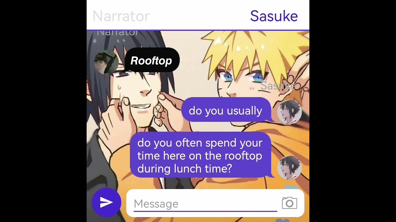 ☁️Mute Naruto Au☁️ SasuNaru Texting Story || Ep. 2