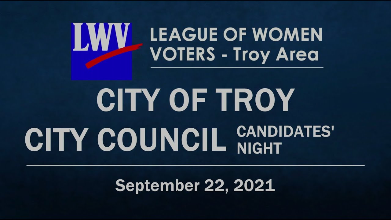 Rebecca participates in Troy League of Women Voters Candidates' Night