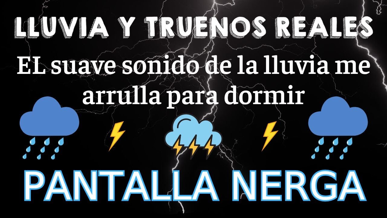 Lluvia y Truenos en el Techo para un Sueño sin Estrés 🌧 PANTALLA NEGRA ...