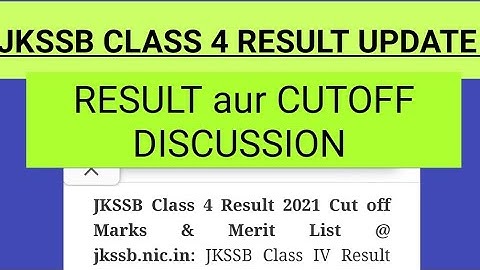JKSSB CLASS 4 RESULT BIG NEWS |RESULT OUT  EXPECTED DATE |FINAL CUTOFF DISCUSSION