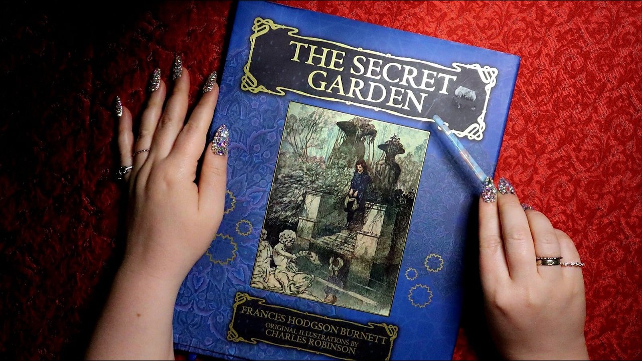 ASMR Beautiful Book Page Flipping, Tapping, Tracing 📘 Whispering