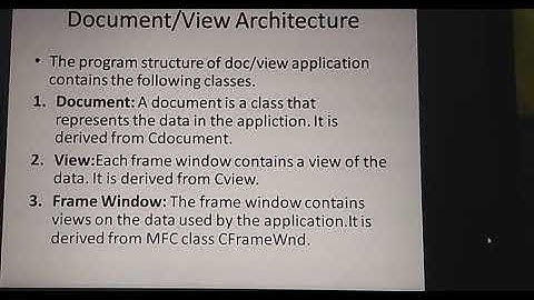 Document/View Architecture.