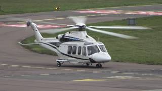 Castle Air AW159 arriving and departing London-Luton. #londonluton #aw159 #helicopter #avgeek