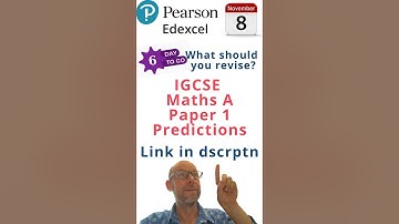 Predictions - Edexcel IGCSE Maths A - 6 days to go! #igcsemaths #igcse #maths