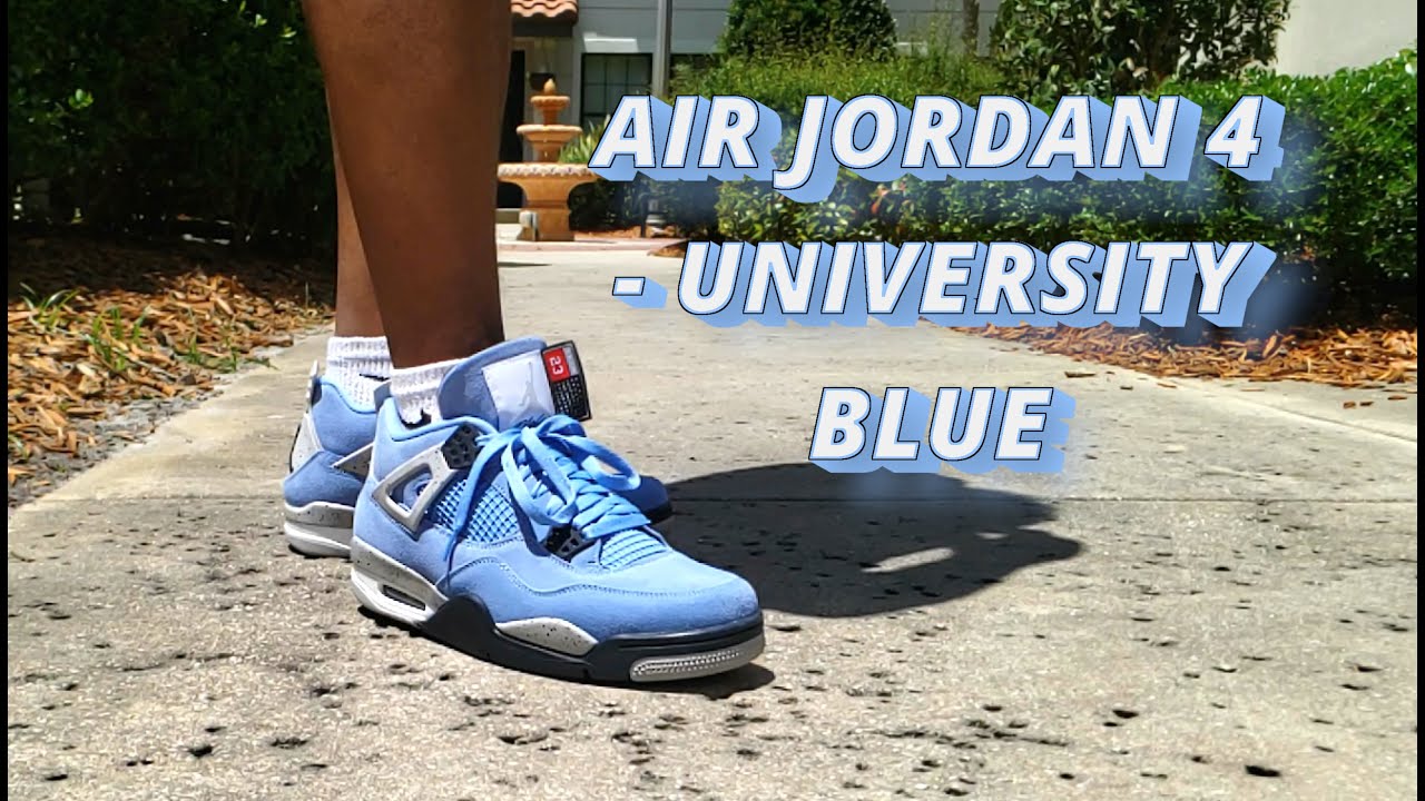 jordan 4 unc on feet