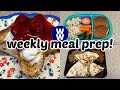 WEEKLY MEAL PREP | Cherry Cheesecake Tostadas, Chicken Fajita Quesadillas | Weight Watchers