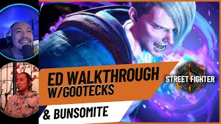 SF6: Ed Walkthrough with gootecks & @bunsomite in Online Training Mode