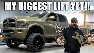 The BIGGEST Lift I've EVER Installed!! This Truck Looks INSANE!!!