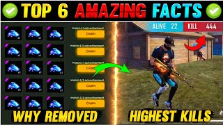 FREE FIRE TOP 6 FACTS? !!😠🔥- WHY WATCH AD AND EARN DIAMOND REMOVE