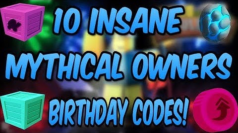 10 INSANE MYTHICAL BIRTHDAY OWNER CODES! (Roblox Mining Simulator)