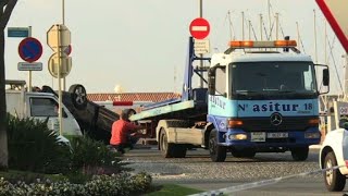 Spanish authorities on the scene in Cambrils after attack