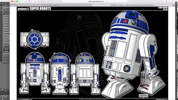 R2-D2 Blender Tutorial - Rear Panel Details (Time Lapse)
