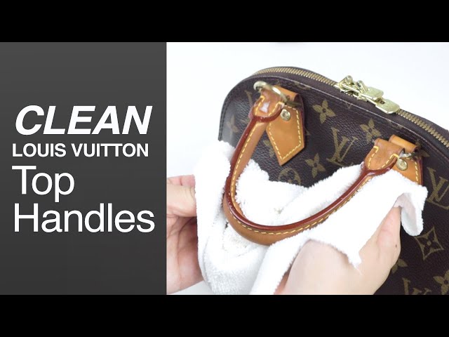 DIY How To Remove Watermarks from Leather  Tutorial and #Haul Louis Vuitton  Alma PM cleaning 