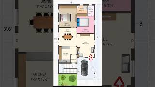 25x60 house plan #homedesign #floorplan #housedesign #houseplans #shorts #homeplan  #house #2dplan