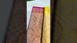 Soft tusser quality with full broket weaving all over saree & designery weaving on saree. screenshot 3