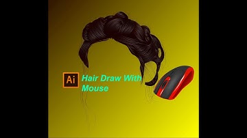 How to draw hair on Illustrator for bigners with mouse