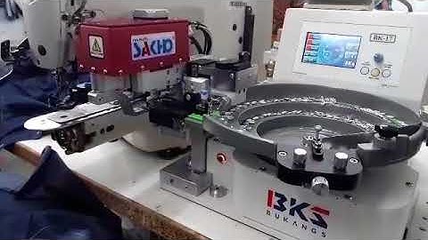 Automatic Button Feeder BK-17 BKS powered by SAKHO in Shirts production