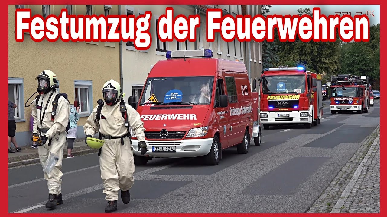 1️⃣5️⃣0️⃣Jahre FF Königsbrück⚠️FESTUMZUG mit über 50 historischen und modernen Einsatzfahrzeugen🚒🚨