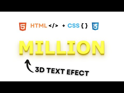 Create a Stunning 3D Text Effect with HTML & CSS