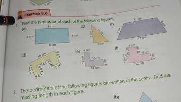 Class-4 | Maths Chapter-8 Geometry | Exercise-8.6 | Perimeter