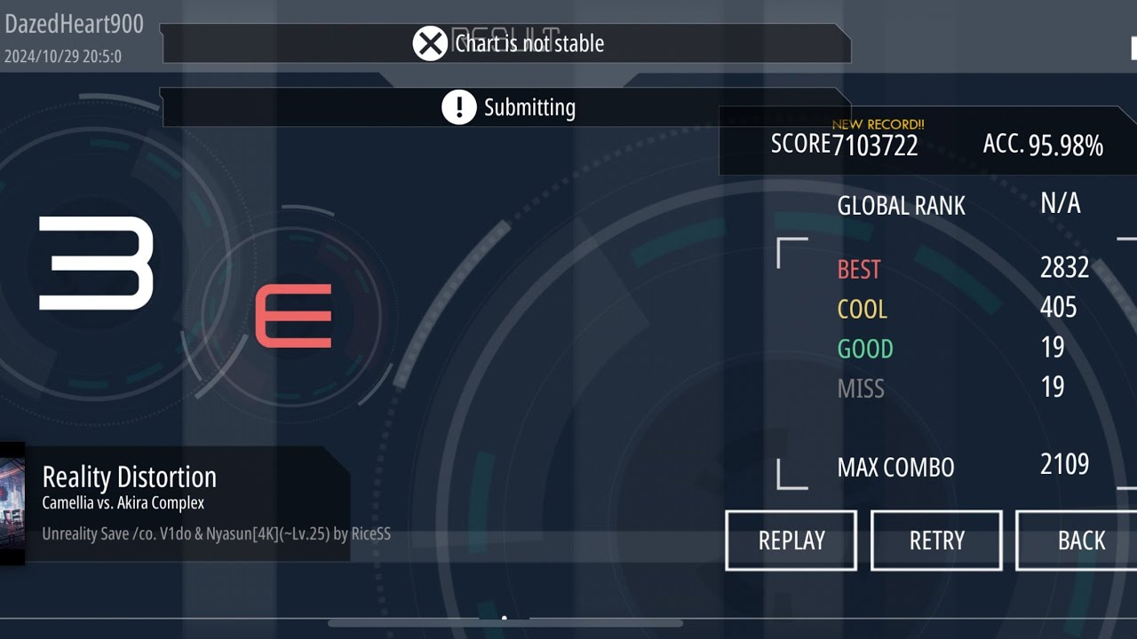 Malody Mobile | Reality Distortion - Camellia vs Akira Complex (RiceSS) | 95.98% (“3” Rank) E-Judge