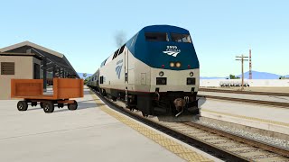 Running Amtrak San Joaquins 703 to Fresno, CA in Run8 V3!