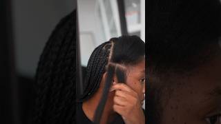 DOING MY OWN SHORT GODDESS BRAIDS ON MY NATURAL HAIR #goddesbraids #naturalhair #protective styles