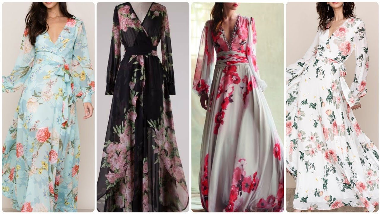 Gorgeous Fabulous & Elegant Stylish Floral Chiffon Maxi Dresses