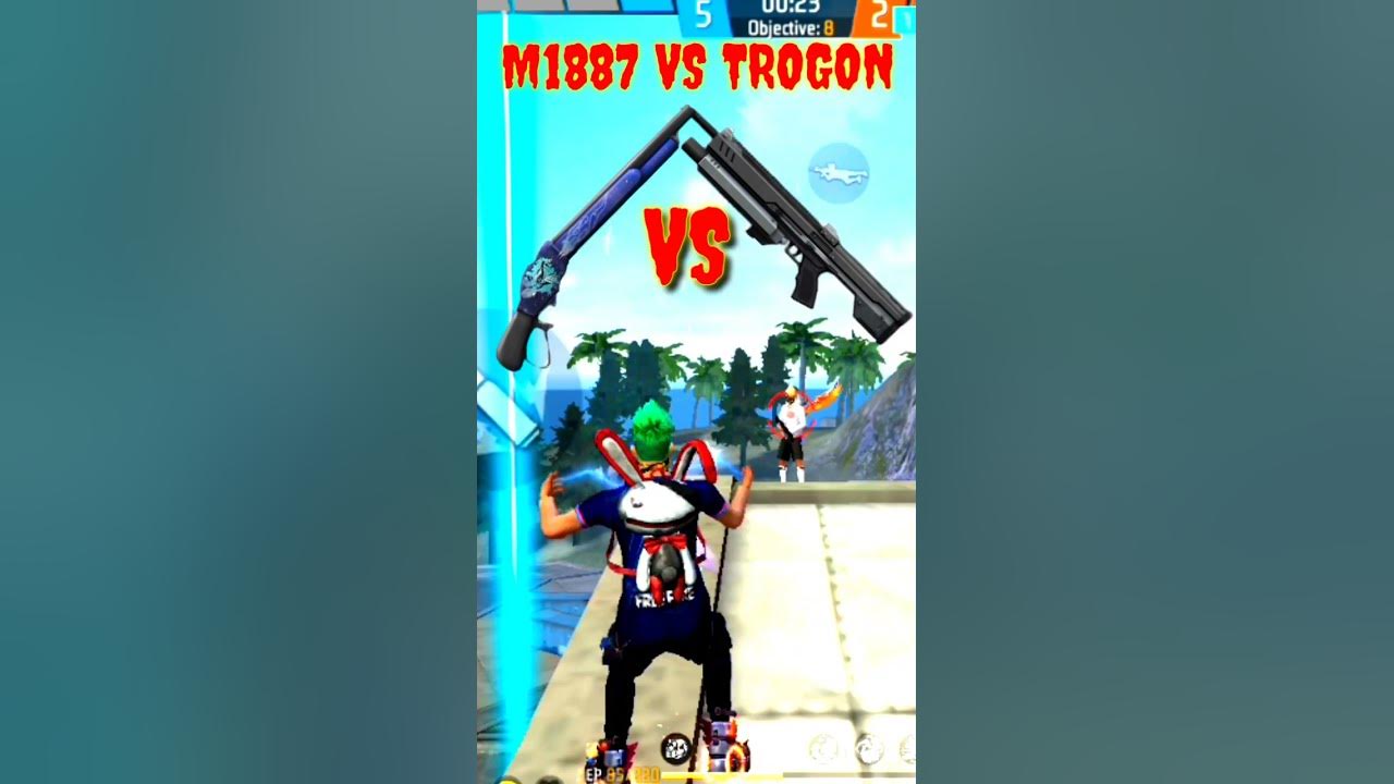 free fire M1887 VS TROGON#shorts#viral#2023#youtube shorts#free fire maX#tik tok video#
