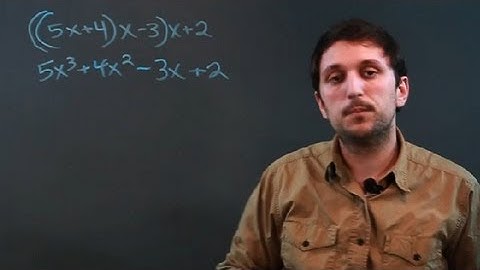 How to Make Nested Multiplication Into a Standard Polynomial : Math Questions